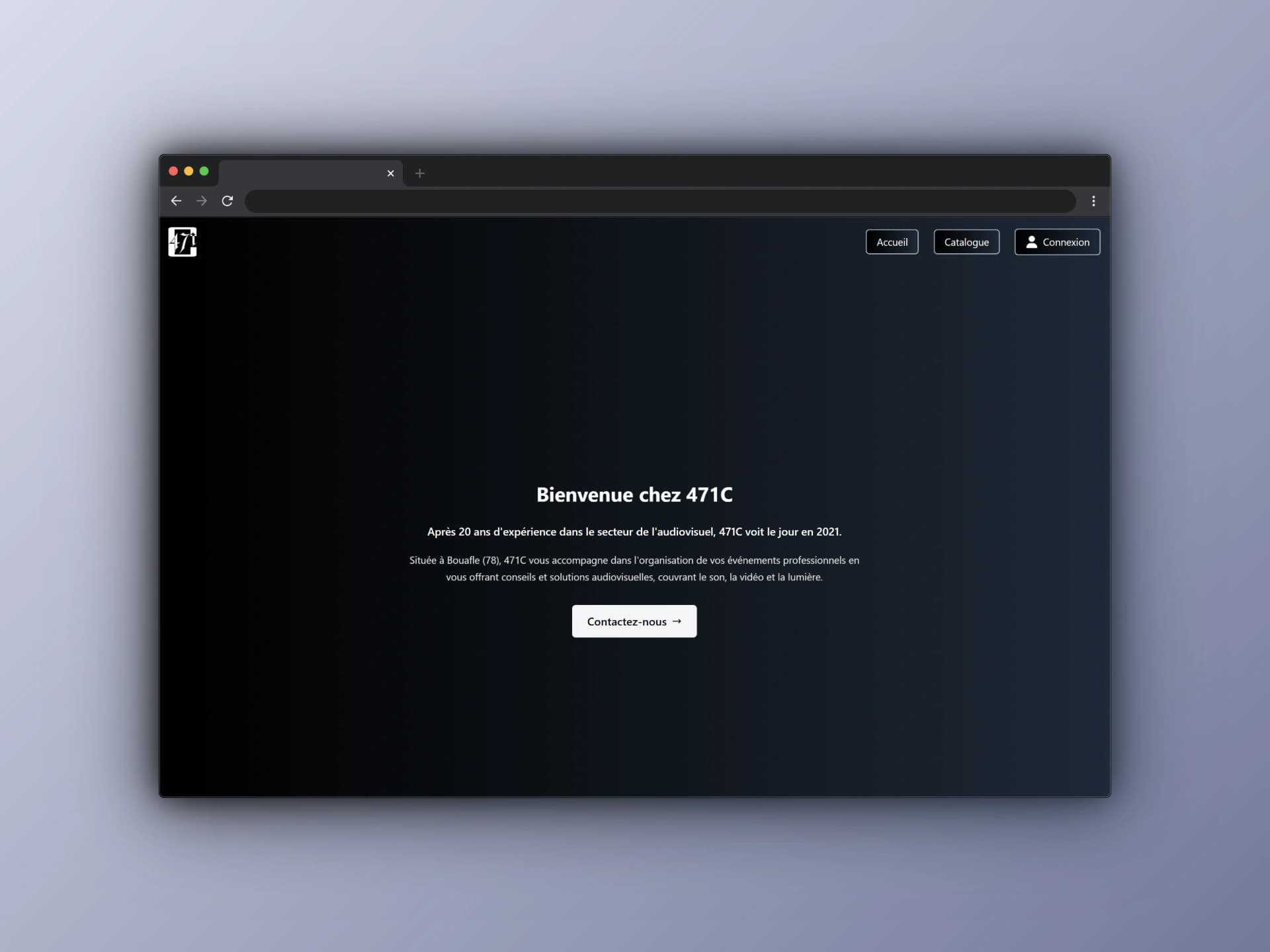 Aperçu d'un site web réalisé pour un client